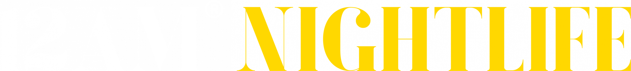 12AM NIGHTLIFE main footer logo in white and yellow text, representing Europe's biggest and #1 social Pub Crawl, specializing in unforgettable nightlife experiences in Madrid.